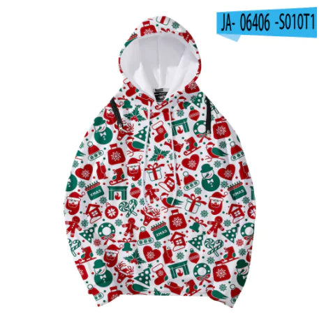 Detachable Hooded Loose Women's Christmas Sweater