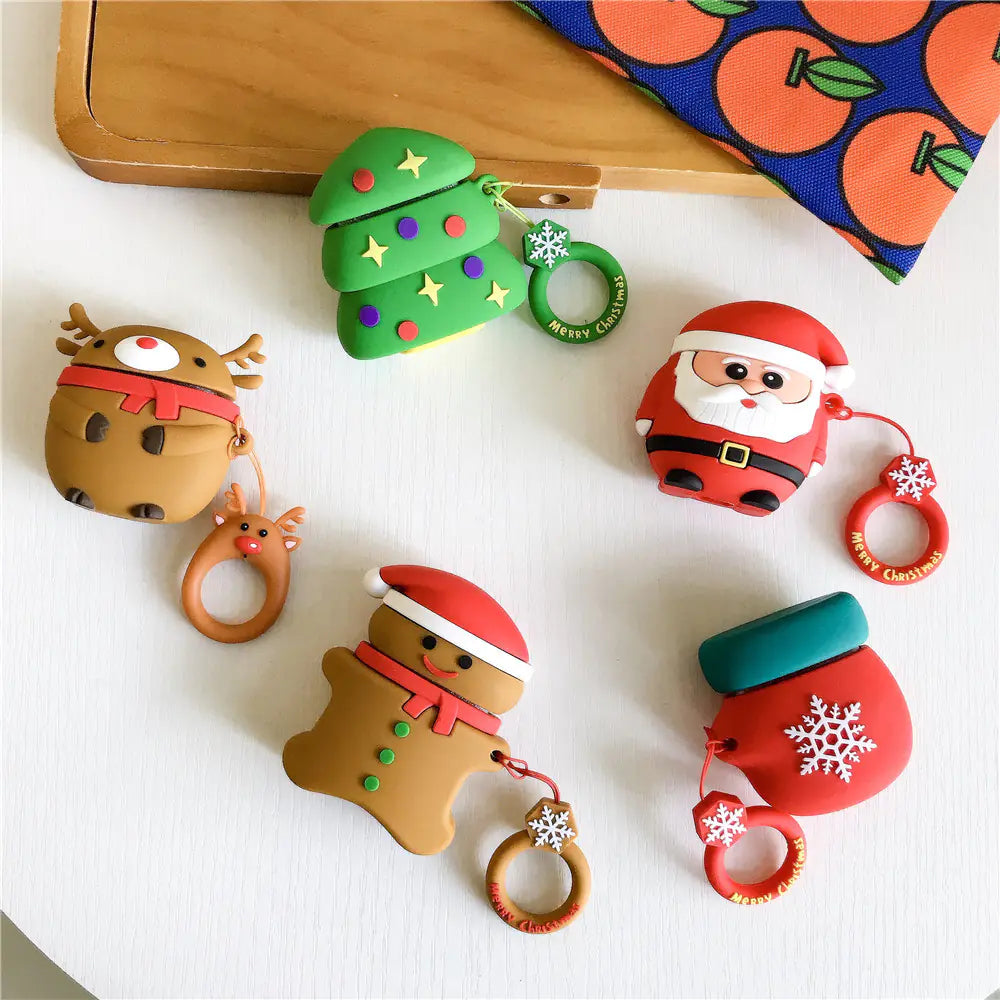 Christmas AirPods Case - Santa Reindeer Silicone Cover