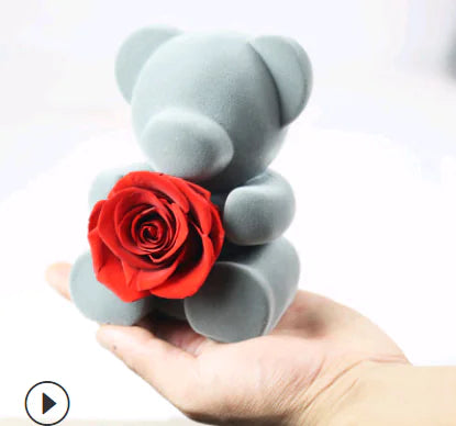 Eternal Rose Bear with Flowers - Cute Christmas Gift
