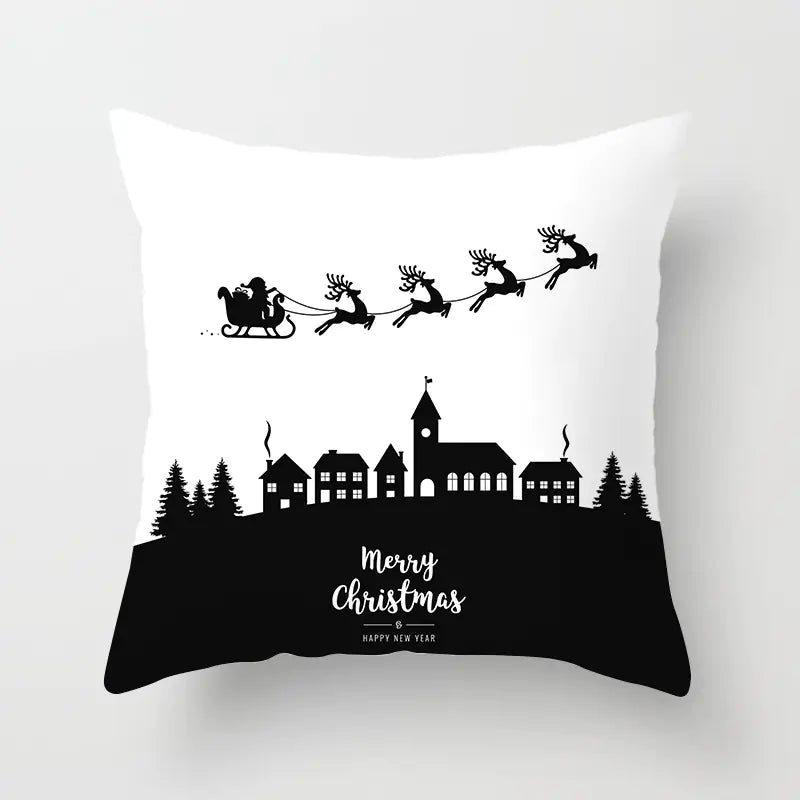Christmas Words Decorative Pillow Cover