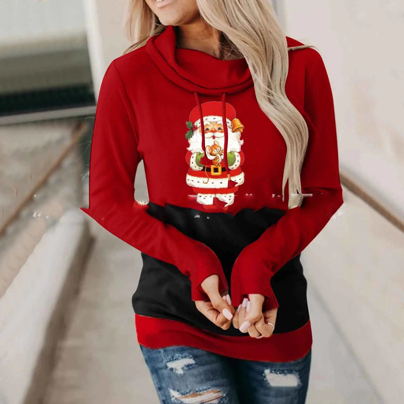 Christmas Hoodie Sweatshirt with Long Sleeves