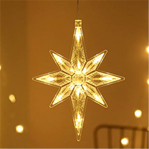 LED Christmas Star and Bell Suction Cup Lights