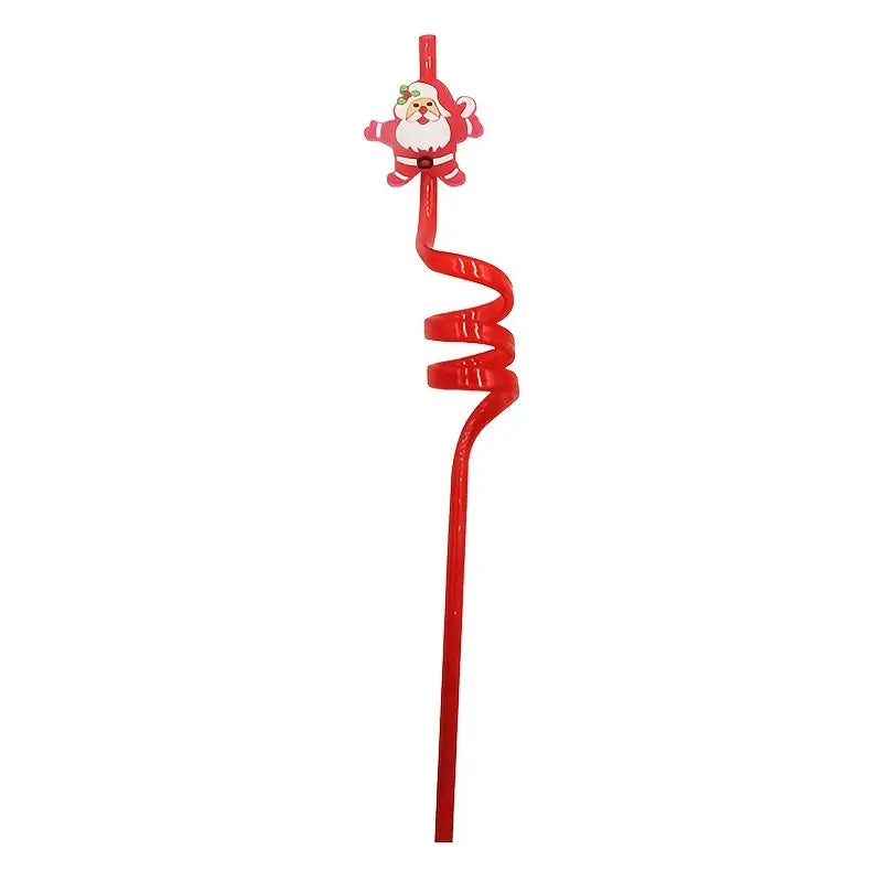 6-Piece Christmas Party Straw Set