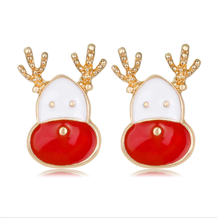 Christmas Tree and Reindeer Earrings Set