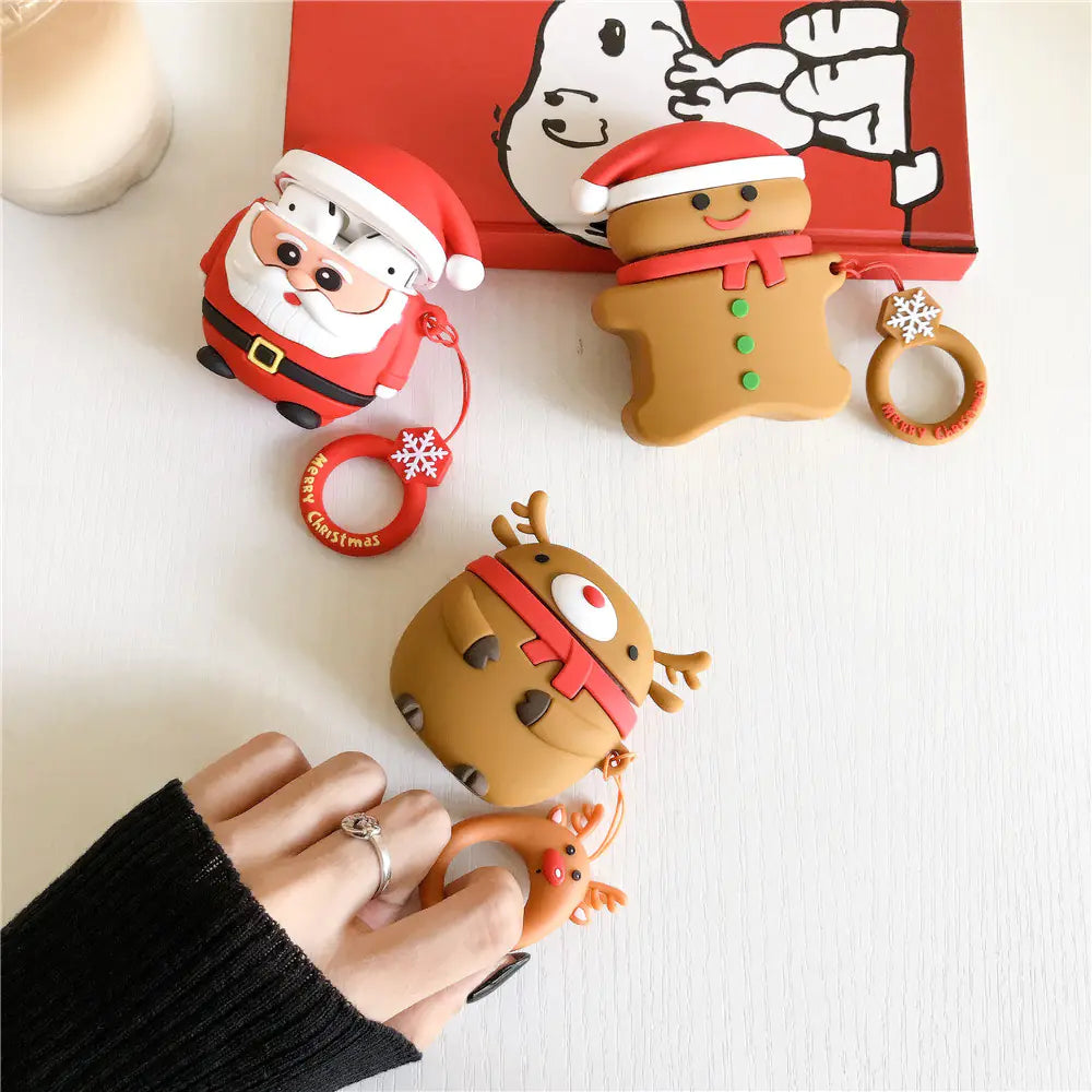 Christmas AirPods Case - Santa Reindeer Silicone Cover