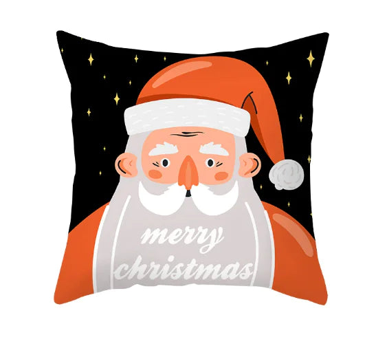 Cartoon Christmas Throw Pillow Cover for Sofa (1pc)