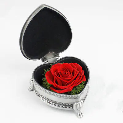 Creative Christmas Gift: Eternal Rose in Heart Box