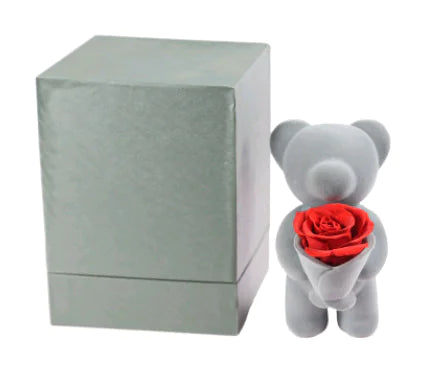 Eternal Rose Bear with Flowers - Cute Christmas Gift