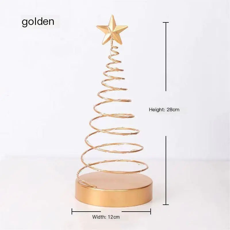 Spiral Christmas Tree Iron Ornaments for Home Decor