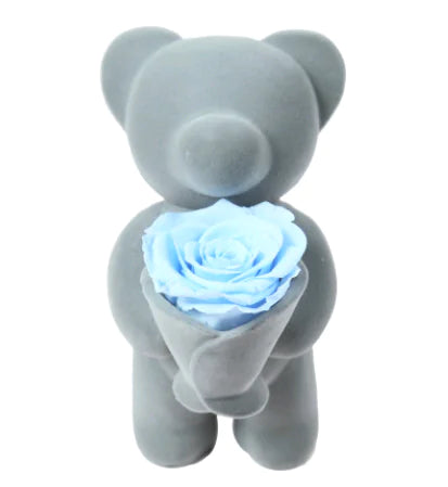 Eternal Rose Bear with Flowers - Cute Christmas Gift