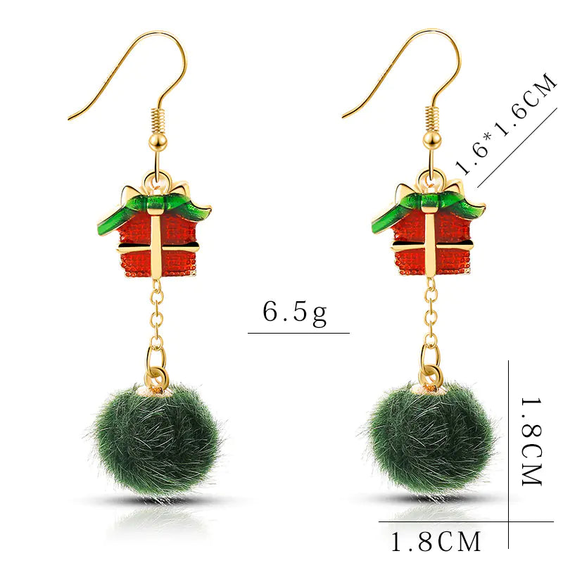 Christmas Series Cute Snowman and Santa Earrings
