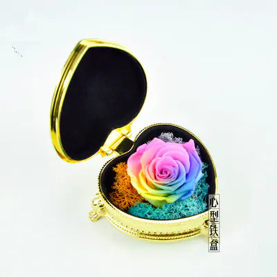 Creative Christmas Gift: Eternal Rose in Heart Box