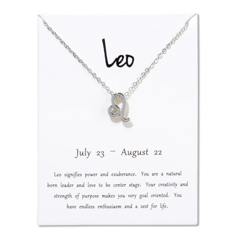 Zodiac Alloy Pendant Necklace Wholesale Christmas Gift