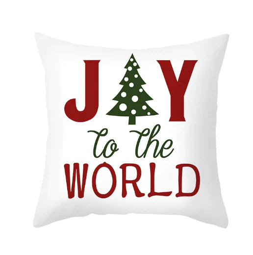 Cartoon Christmas Throw Pillow Cover for Sofa (1pc)