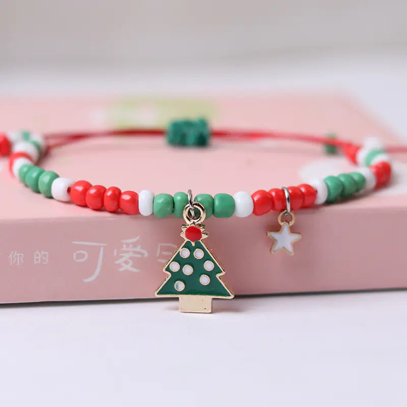 Christmas Red Rope Bracelet for Women and Couples