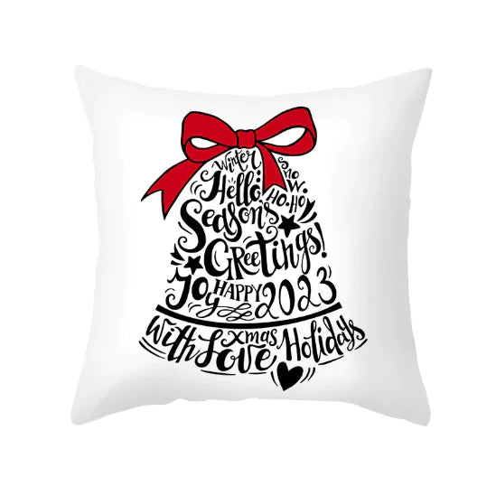 Cartoon Christmas Throw Pillow Cover for Sofa (1pc)