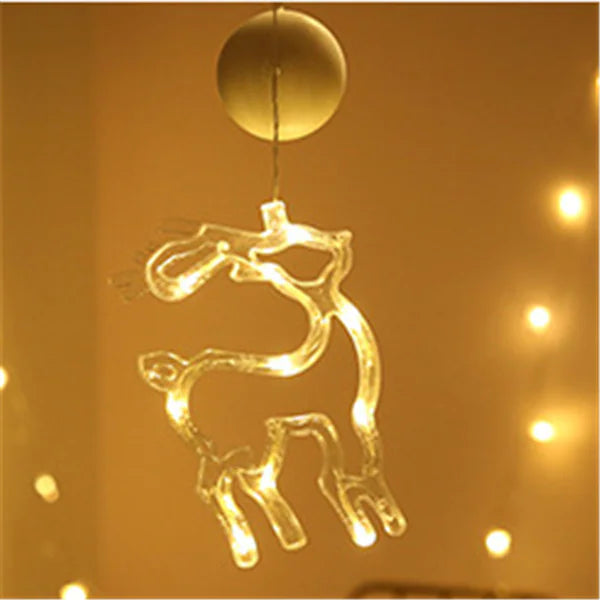 LED Christmas Star and Bell Suction Cup Lights
