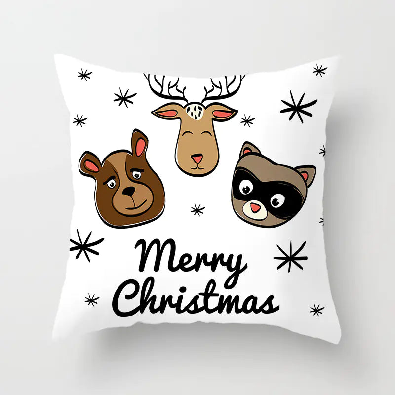 Christmas Words Decorative Pillow Cover
