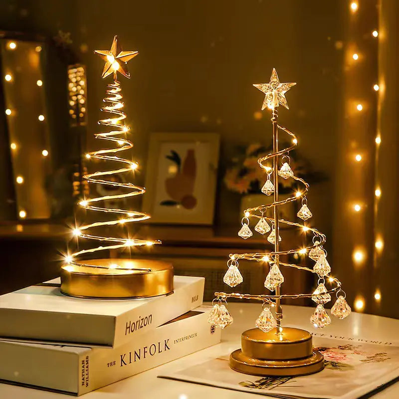 Spiral Christmas Tree Iron Ornaments for Home Decor