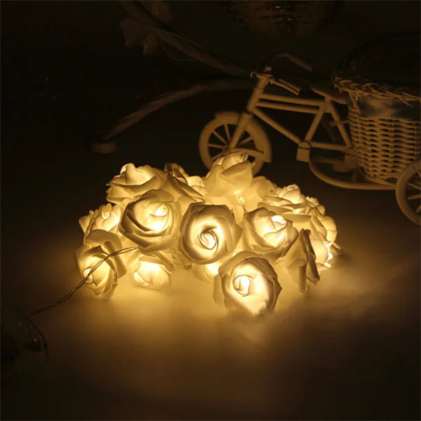 LED Christmas Rose String Lights for Decoration
