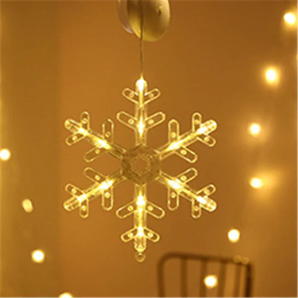 LED Christmas Star and Bell Suction Cup Lights
