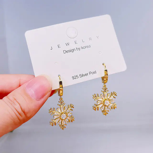Long Tassel Asymmetrical Stud Earrings - Christmas Theme