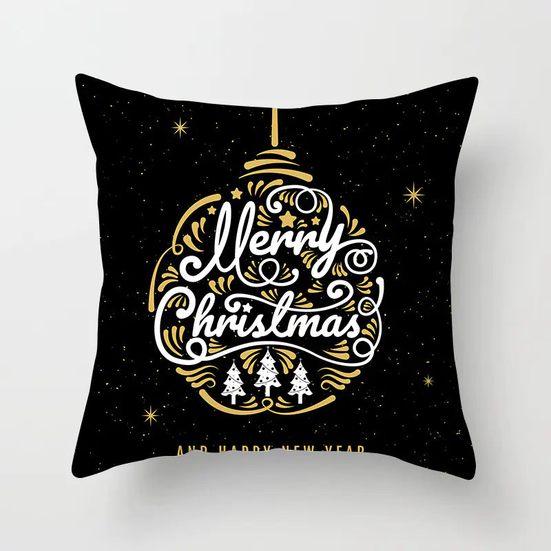Christmas Words Decorative Pillow Cover