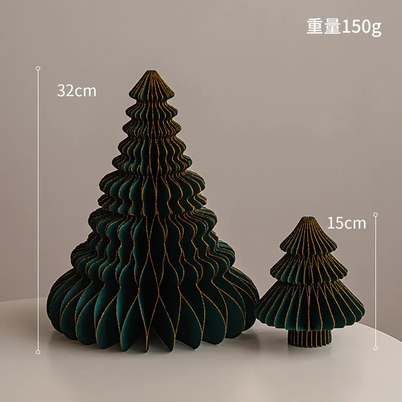 Mini Foldable Paper Christmas Tree Decor 2023 Trend