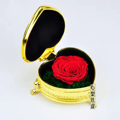 Creative Christmas Gift: Eternal Rose in Heart Box