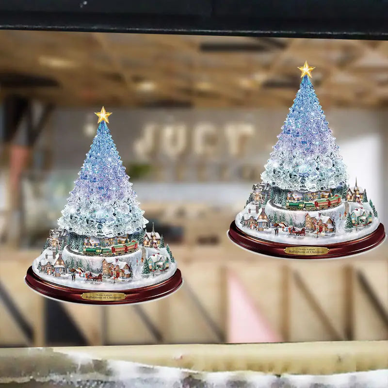 PVC Snowflake Window Clings - Waterproof Christmas Decor