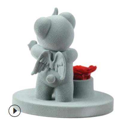 Eternal Rose Bear with Flowers - Cute Christmas Gift