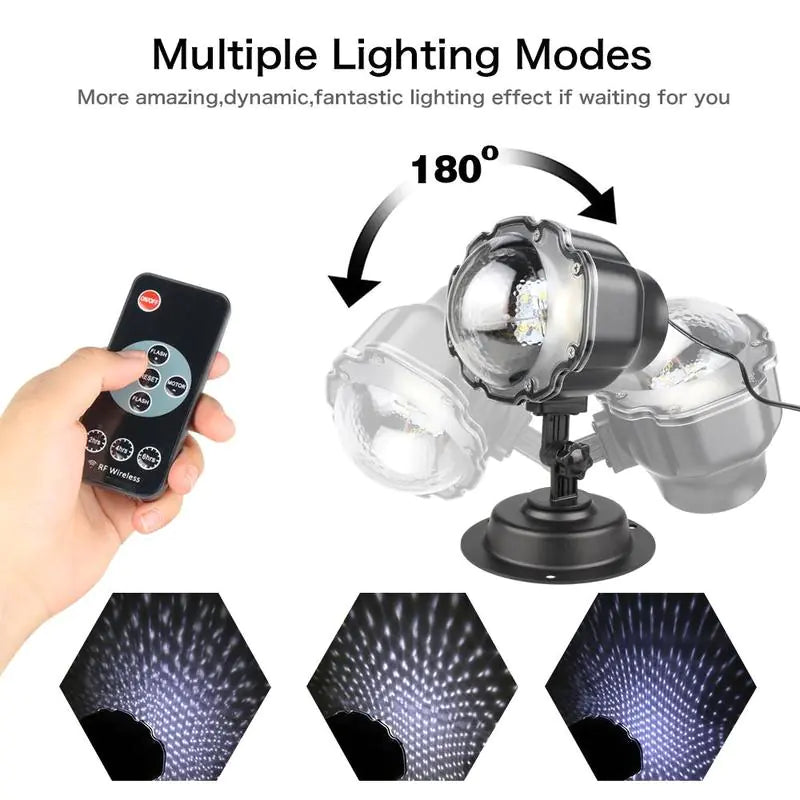 Mini Snow Projector Light for Lawn and Christmas Decor