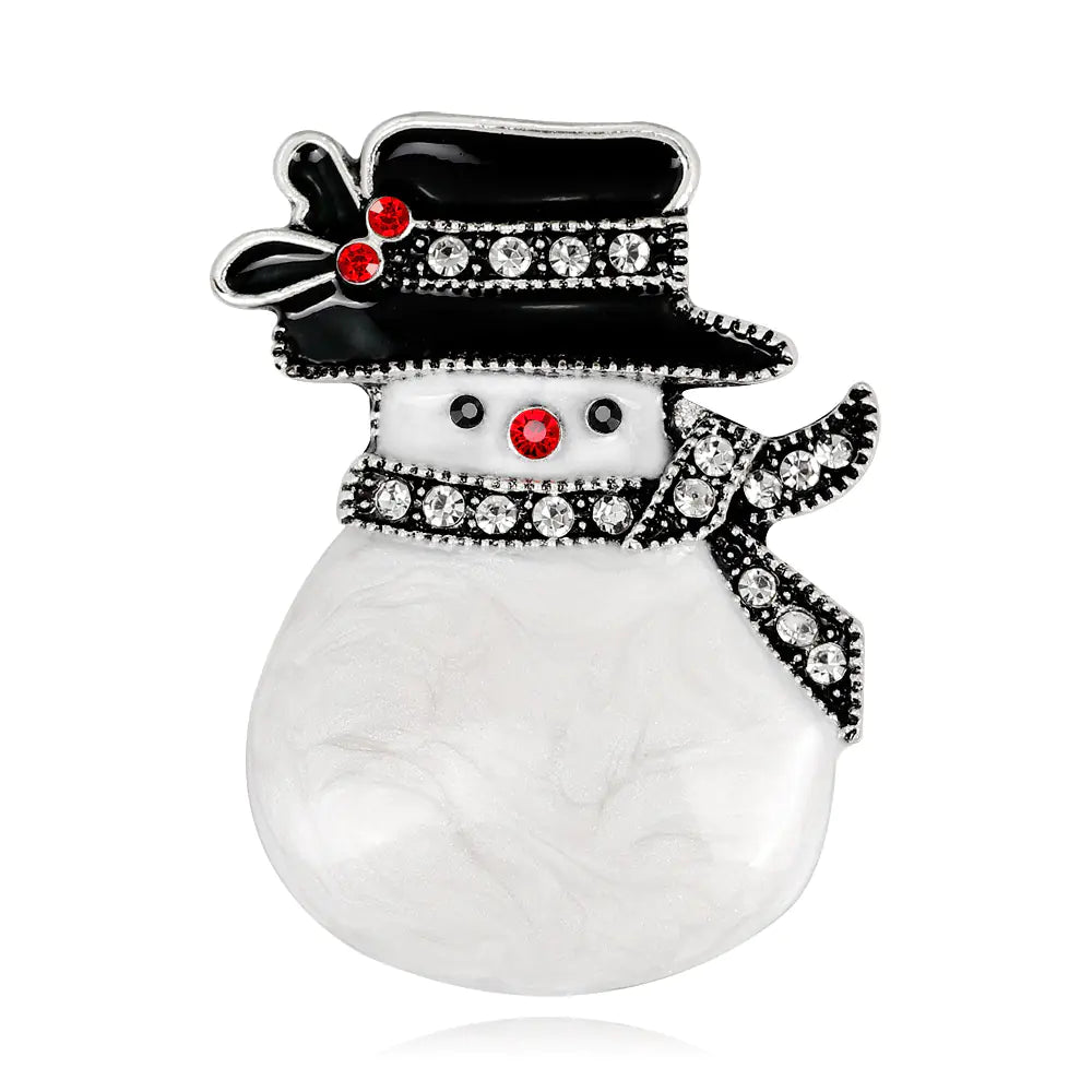 Cartoon Christmas Snowman Brooch - Stylish Gift Pin