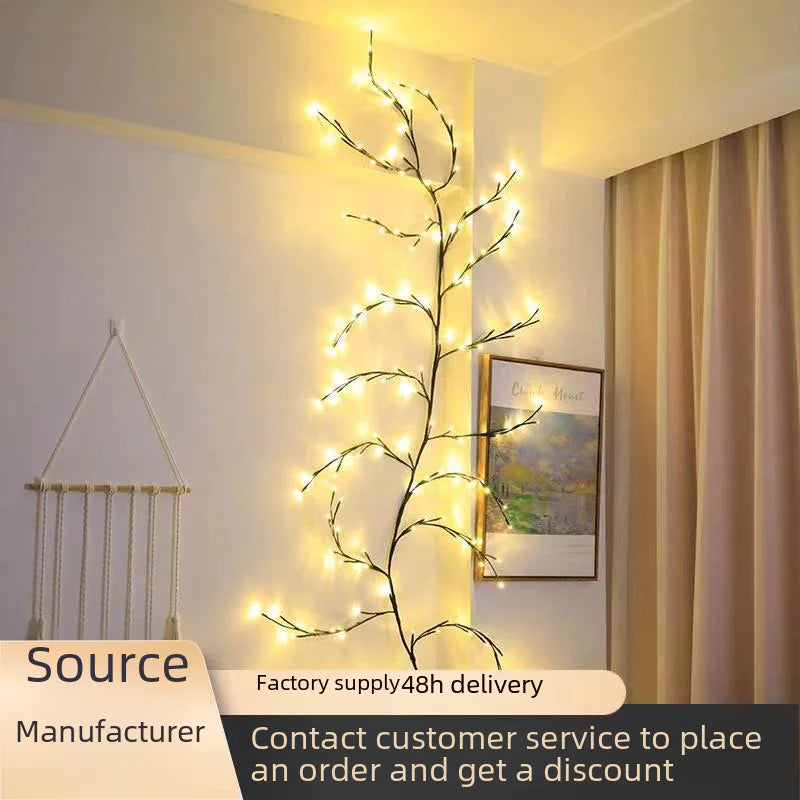 Solar LED Vine Branch Lights for Christmas Decoration