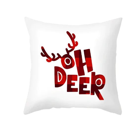 Cartoon Christmas Throw Pillow Cover for Sofa (1pc)