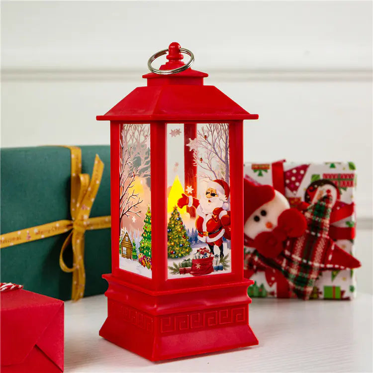 Christmas Snowman Candle Lantern Table Night Light Decor
