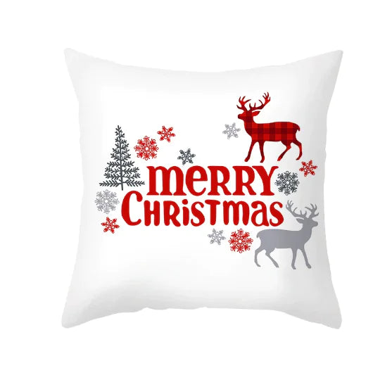 Cartoon Christmas Throw Pillow Cover for Sofa (1pc)