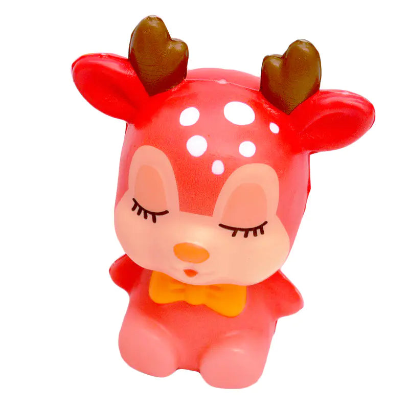 New Colorful Christmas Reindeer Slow-Rise Squishy Toy