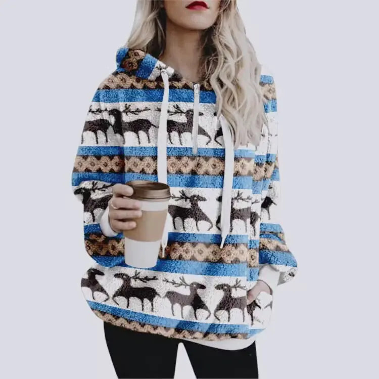 Christmas Printed Sweater for Women - Autumn & Winter