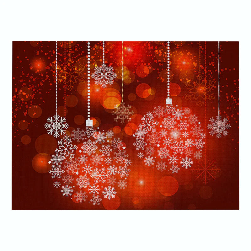 Christmas Red Cotton and Linen Placemat Series