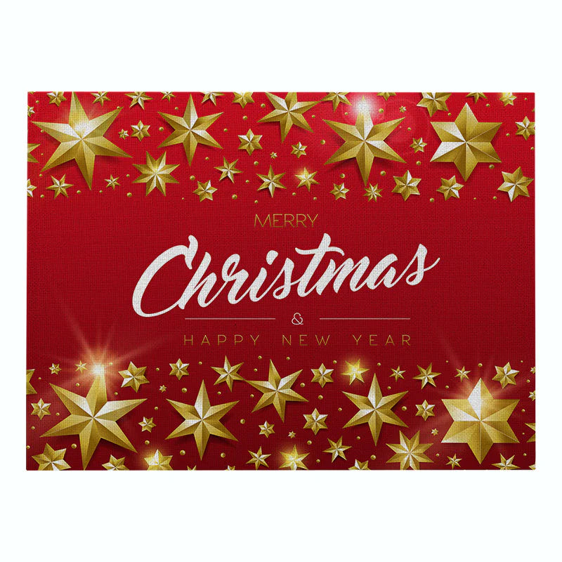 Christmas Red Cotton and Linen Placemat Series