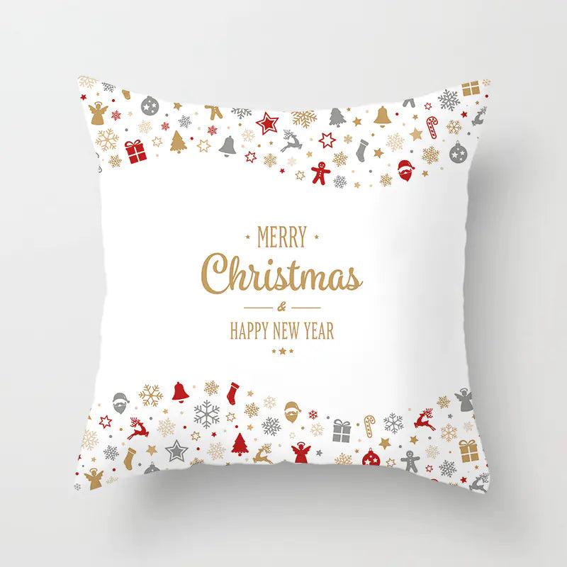 Christmas Words Decorative Pillow Cover