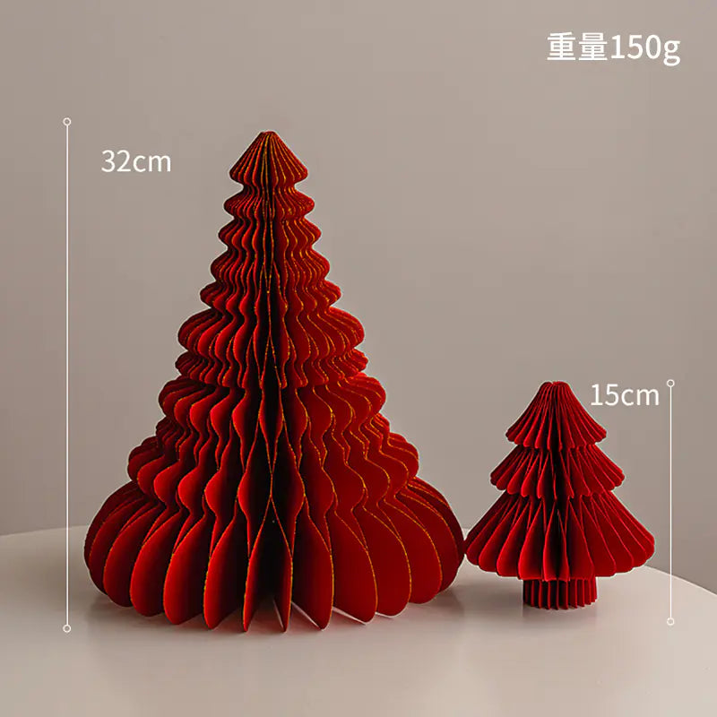 Mini Foldable Paper Christmas Tree Decor 2023 Trend