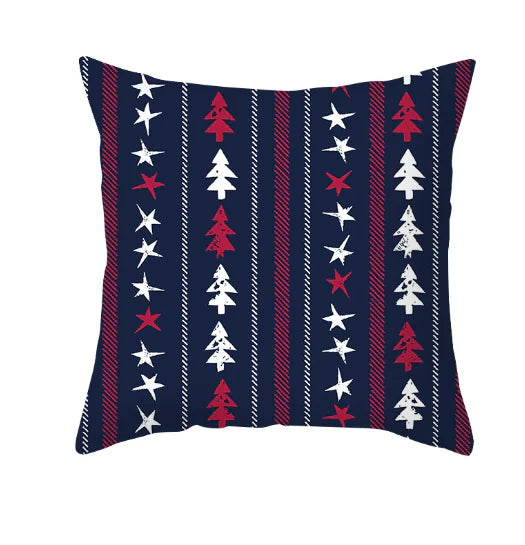 Cartoon Christmas Throw Pillow Cover for Sofa (1pc)