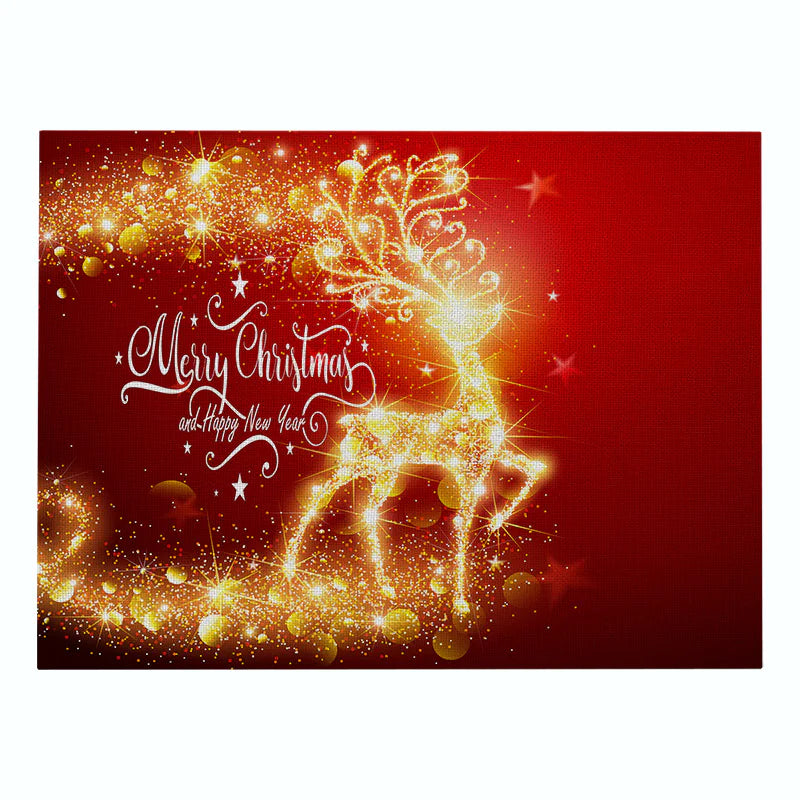 Christmas Red Cotton and Linen Placemat Series