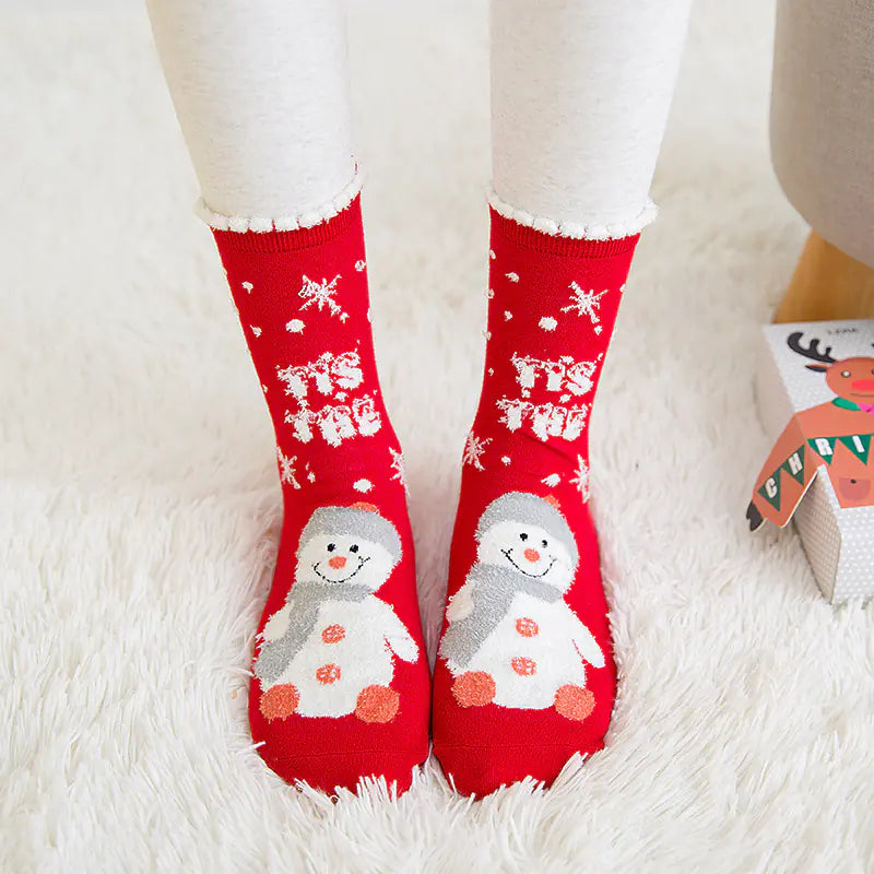 Women's Gift Boxed Christmas Socks - Cotton Trendy Style