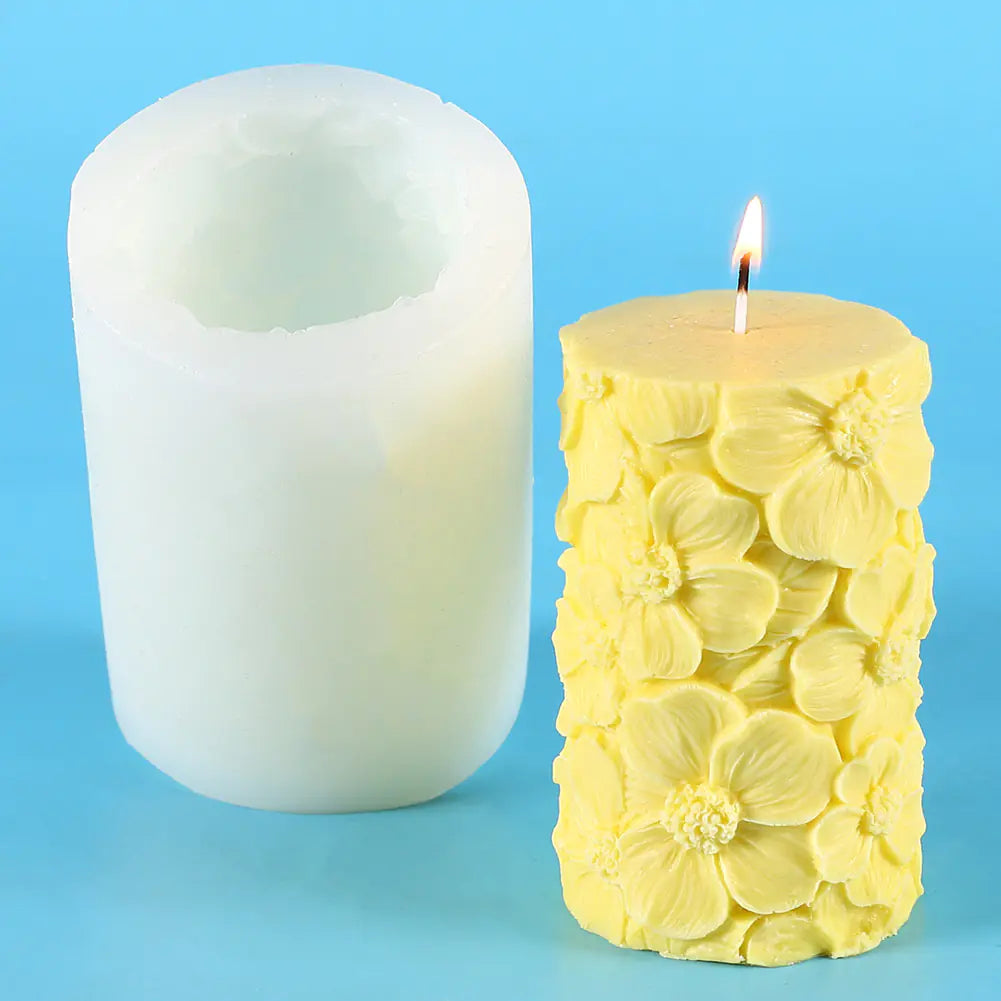 Cylindrical Aromatherapy Candle Silicone Mold Set
