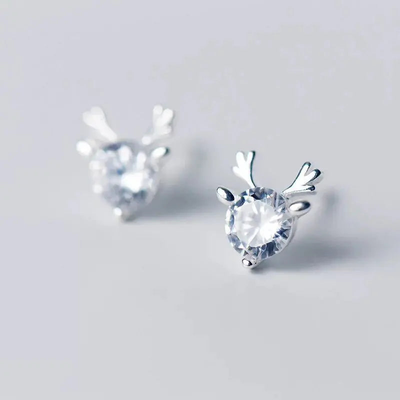 Fashionable Christmas Reindeer Head Earrings (Wholesale)
