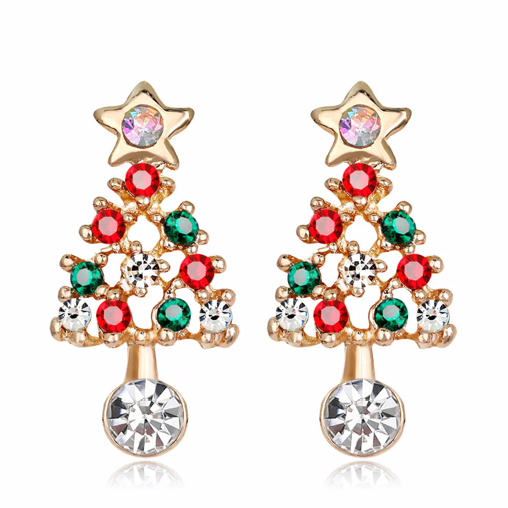 Christmas Tree and Reindeer Earrings Set