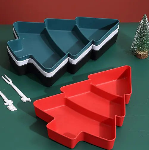 Christmas Tree Fruit, Salad, and Candy Tray